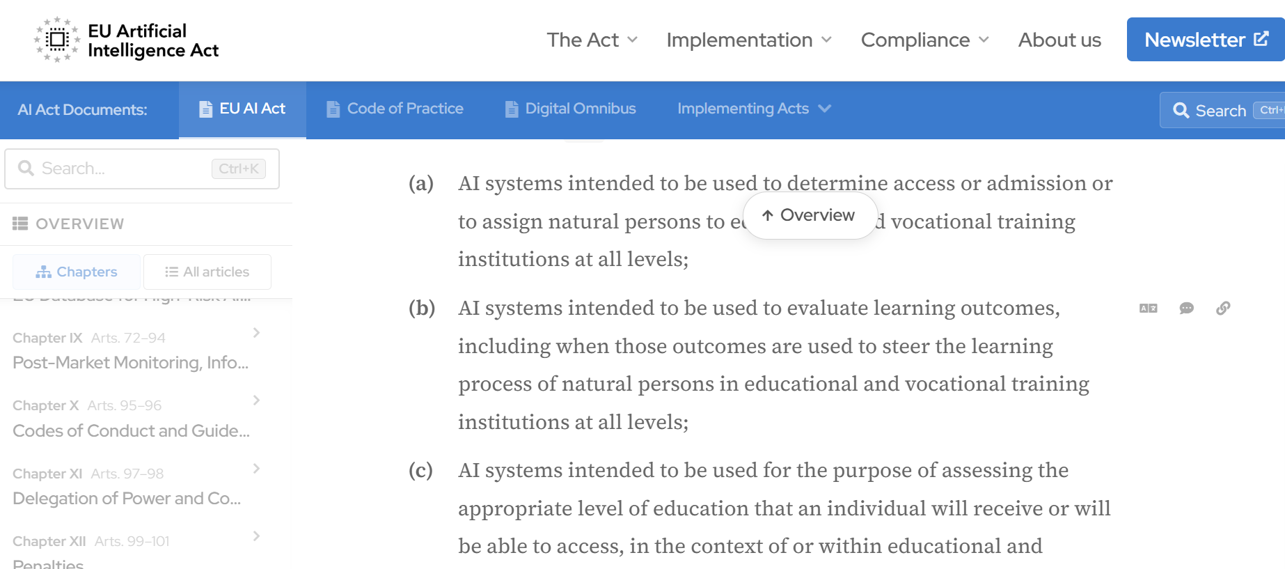 EU AI Act excerpt